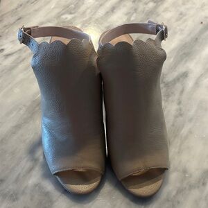 Kate Spade Cream Peep-Toe Heels